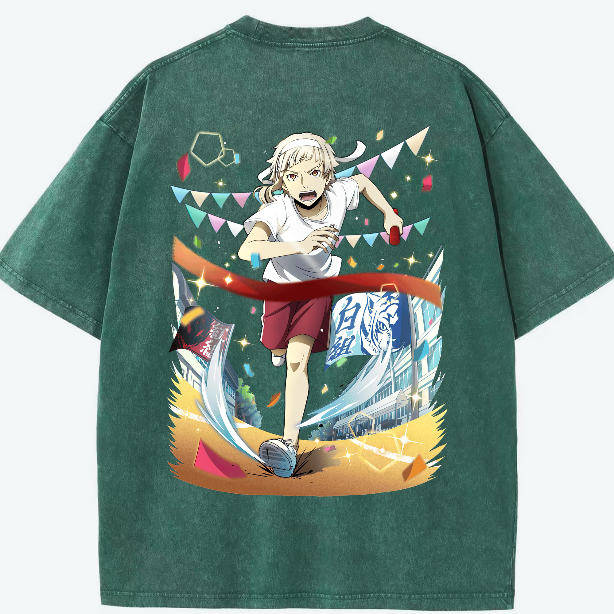（画像用） 文豪ストレイドッグス Bungo Stray Dogs 綿100% ヴィンテージ風 半袖Tシャツ（背面プリント）